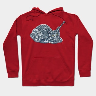 Grey Kitten Snail Hoodie